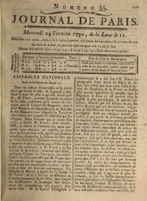 Journal de Paris 〈Paris〉 Mittwoch 24. Februar 1790