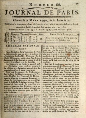 Journal de Paris 〈Paris〉 Sonntag 7. März 1790