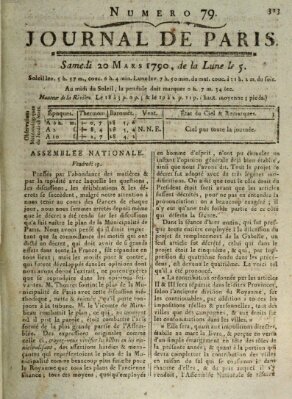 Journal de Paris 〈Paris〉 Samstag 20. März 1790