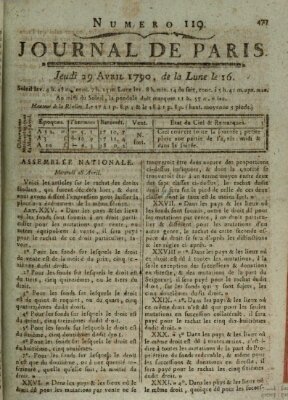 Journal de Paris 〈Paris〉 Donnerstag 29. April 1790