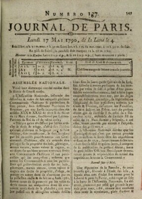 Journal de Paris 〈Paris〉 Montag 17. Mai 1790