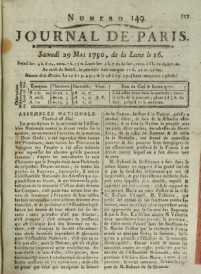 Journal de Paris 〈Paris〉 Samstag 29. Mai 1790