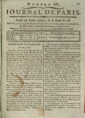 Journal de Paris 〈Paris〉 Donnerstag 10. Juni 1790