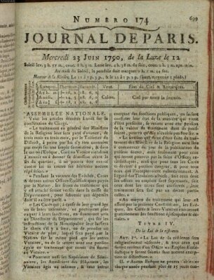 Journal de Paris 〈Paris〉 Mittwoch 23. Juni 1790