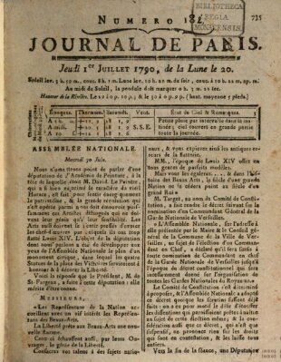 Journal de Paris 〈Paris〉 Donnerstag 1. Juli 1790