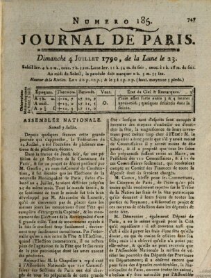 Journal de Paris 〈Paris〉 Sonntag 4. Juli 1790