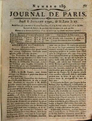 Journal de Paris 〈Paris〉 Donnerstag 8. Juli 1790