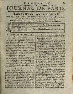 Journal de Paris 〈Paris〉 Montag 19. Juli 1790