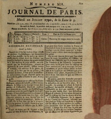 Journal de Paris 〈Paris〉 Dienstag 20. Juli 1790