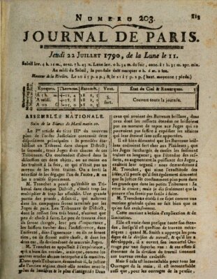 Journal de Paris 〈Paris〉 Donnerstag 22. Juli 1790