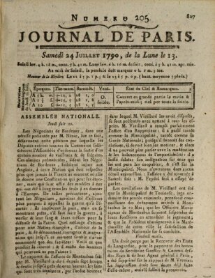 Journal de Paris 〈Paris〉 Samstag 24. Juli 1790