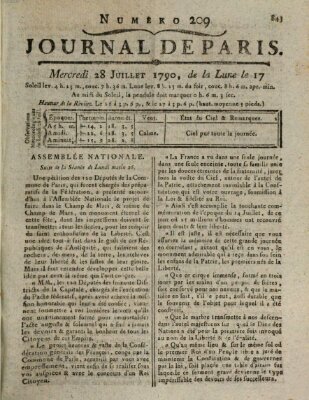 Journal de Paris 〈Paris〉 Mittwoch 28. Juli 1790