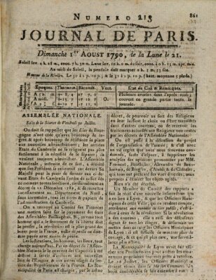 Journal de Paris 〈Paris〉 Sonntag 1. August 1790