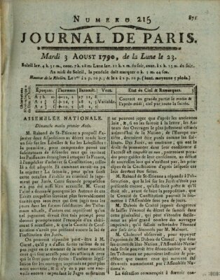 Journal de Paris 〈Paris〉 Dienstag 3. August 1790