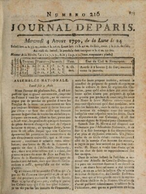 Journal de Paris 〈Paris〉 Mittwoch 4. August 1790