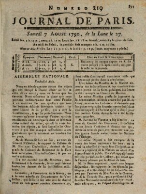 Journal de Paris 〈Paris〉 Samstag 7. August 1790