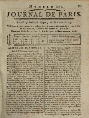 Journal de Paris 〈Paris〉 Montag 9. August 1790