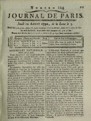 Journal de Paris 〈Paris〉 Donnerstag 12. August 1790