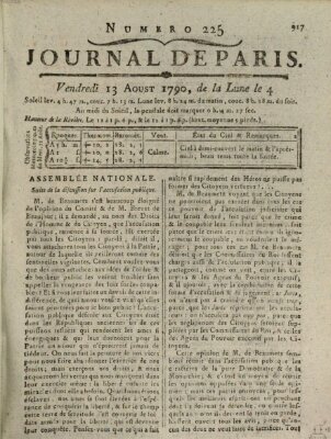 Journal de Paris 〈Paris〉 Freitag 13. August 1790