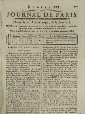 Journal de Paris 〈Paris〉 Sonntag 15. August 1790