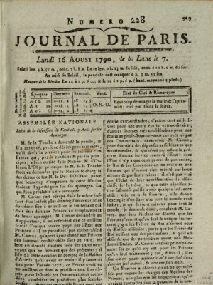 Journal de Paris 〈Paris〉 Montag 16. August 1790