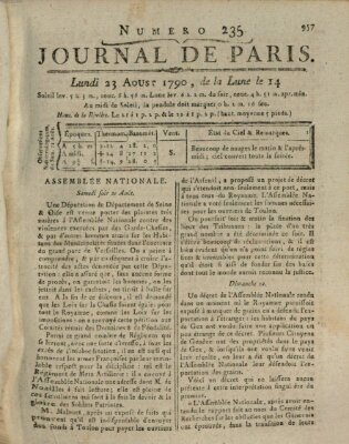 Journal de Paris 〈Paris〉 Montag 23. August 1790