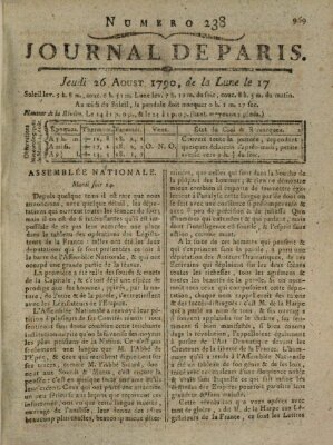 Journal de Paris 〈Paris〉 Donnerstag 26. August 1790