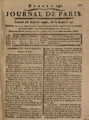 Journal de Paris 〈Paris〉 Samstag 28. August 1790