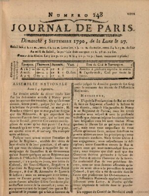 Journal de Paris 〈Paris〉 Sonntag 5. September 1790