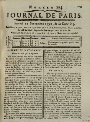 Journal de Paris 〈Paris〉 Samstag 11. September 1790