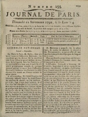 Journal de Paris 〈Paris〉 Sonntag 12. September 1790