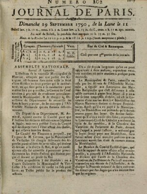 Journal de Paris 〈Paris〉 Sonntag 19. September 1790