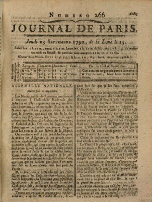 Journal de Paris 〈Paris〉 Donnerstag 23. September 1790