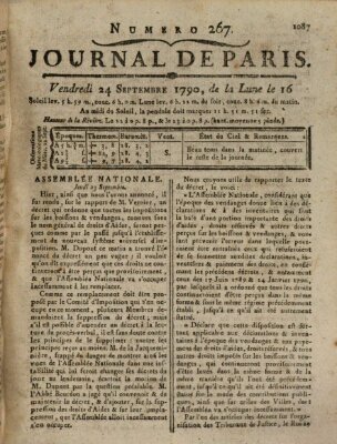 Journal de Paris 〈Paris〉 Freitag 24. September 1790