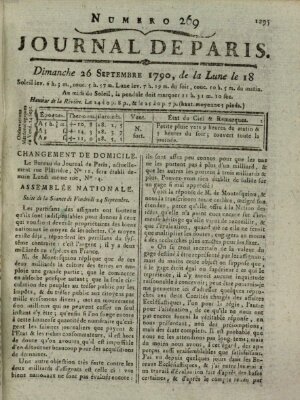 Journal de Paris 〈Paris〉 Sonntag 26. September 1790