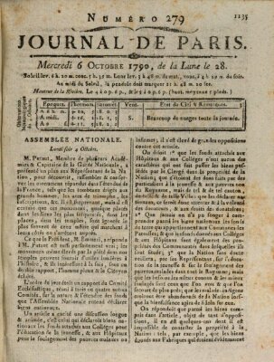 Journal de Paris 〈Paris〉 Mittwoch 6. Oktober 1790