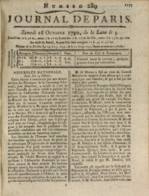 Journal de Paris 〈Paris〉 Samstag 16. Oktober 1790