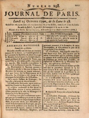 Journal de Paris 〈Paris〉 Montag 25. Oktober 1790