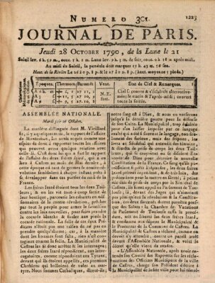 Journal de Paris 〈Paris〉 Donnerstag 28. Oktober 1790