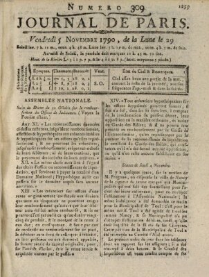 Journal de Paris 〈Paris〉 Freitag 5. November 1790