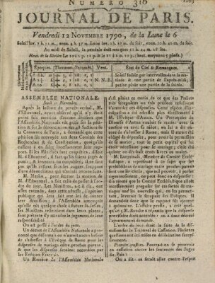 Journal de Paris 〈Paris〉 Freitag 12. November 1790