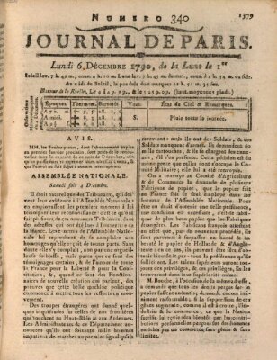 Journal de Paris 〈Paris〉 Montag 6. Dezember 1790