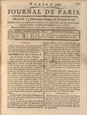 Journal de Paris 〈Paris〉 Mittwoch 15. Dezember 1790