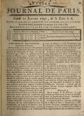 Journal de Paris 〈Paris〉 Montag 10. Januar 1791