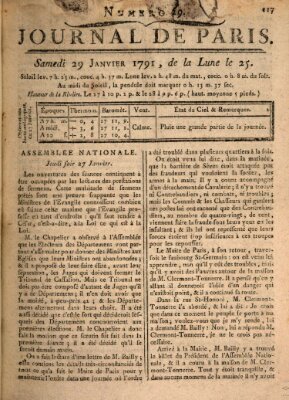 Journal de Paris 〈Paris〉 Samstag 29. Januar 1791