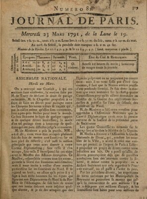 Journal de Paris 〈Paris〉 Mittwoch 23. März 1791