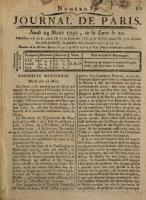 Journal de Paris 〈Paris〉 Donnerstag 24. März 1791