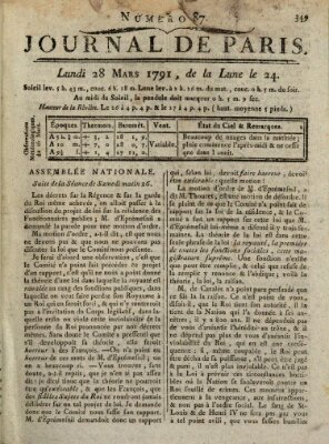 Journal de Paris 〈Paris〉 Montag 28. März 1791