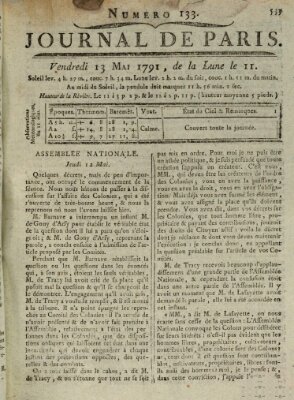 Journal de Paris 〈Paris〉 Freitag 13. Mai 1791