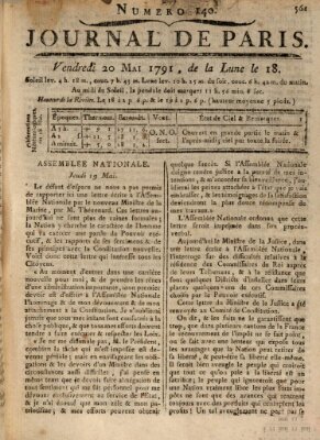 Journal de Paris 〈Paris〉 Freitag 20. Mai 1791